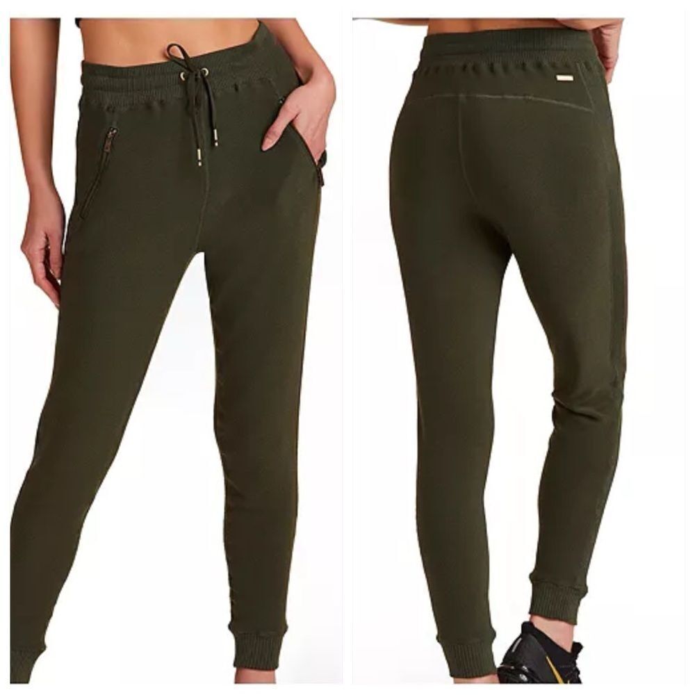 Alala SweatPants Womens Size Medium‎ High Rise Jogger Army Green athleisure knit